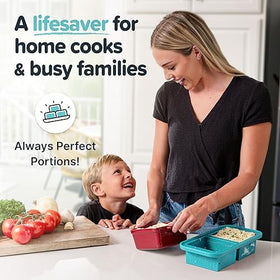 Souper Cubes dishwasher-safe silicone tray with steel-reinforced top in Aqua.