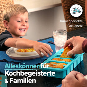 Souper Cubes steel-reinforced lid ensures durable stacking and long-lasting use.