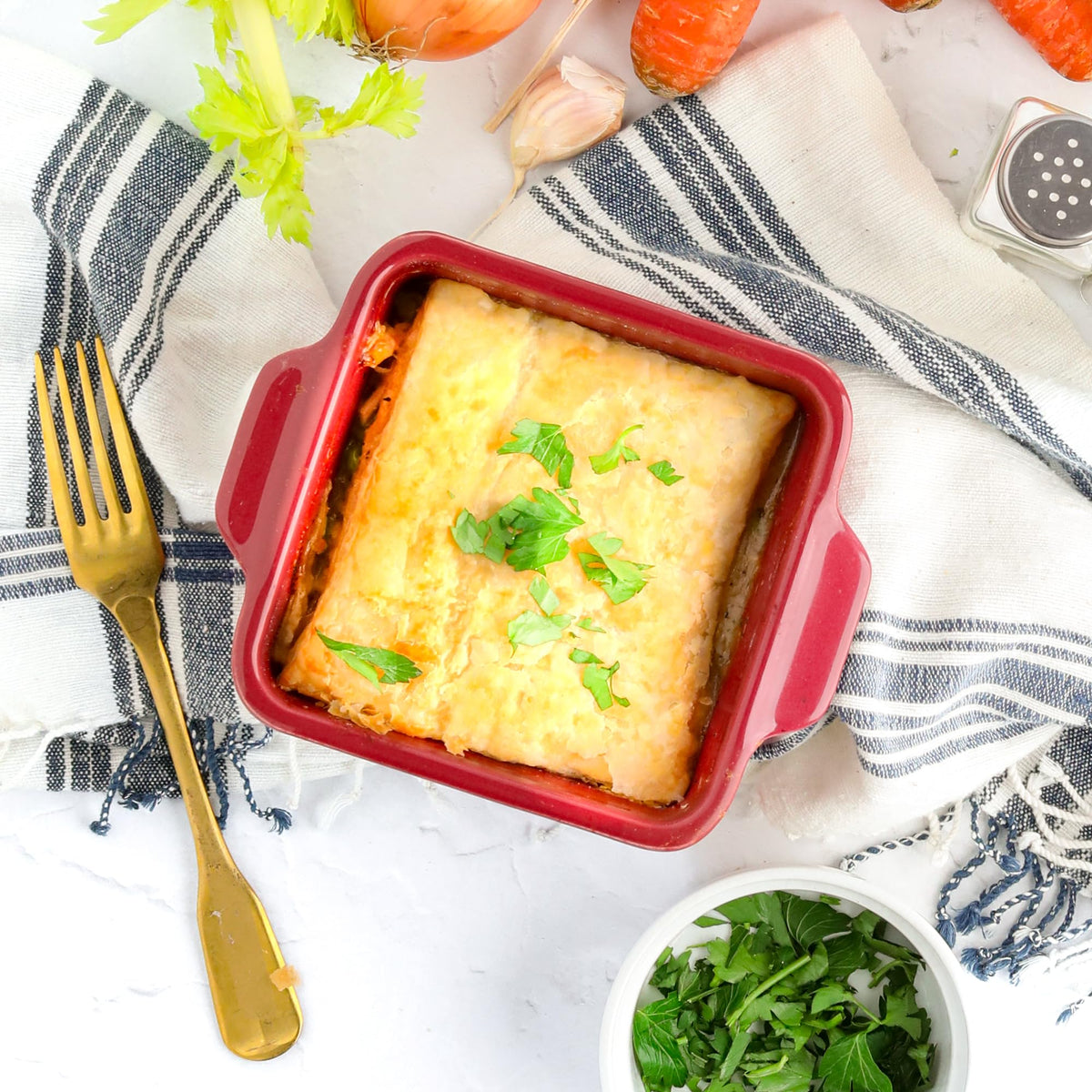 Souper Cubes stoneware dish safe for microwave reheating up to 450 F.