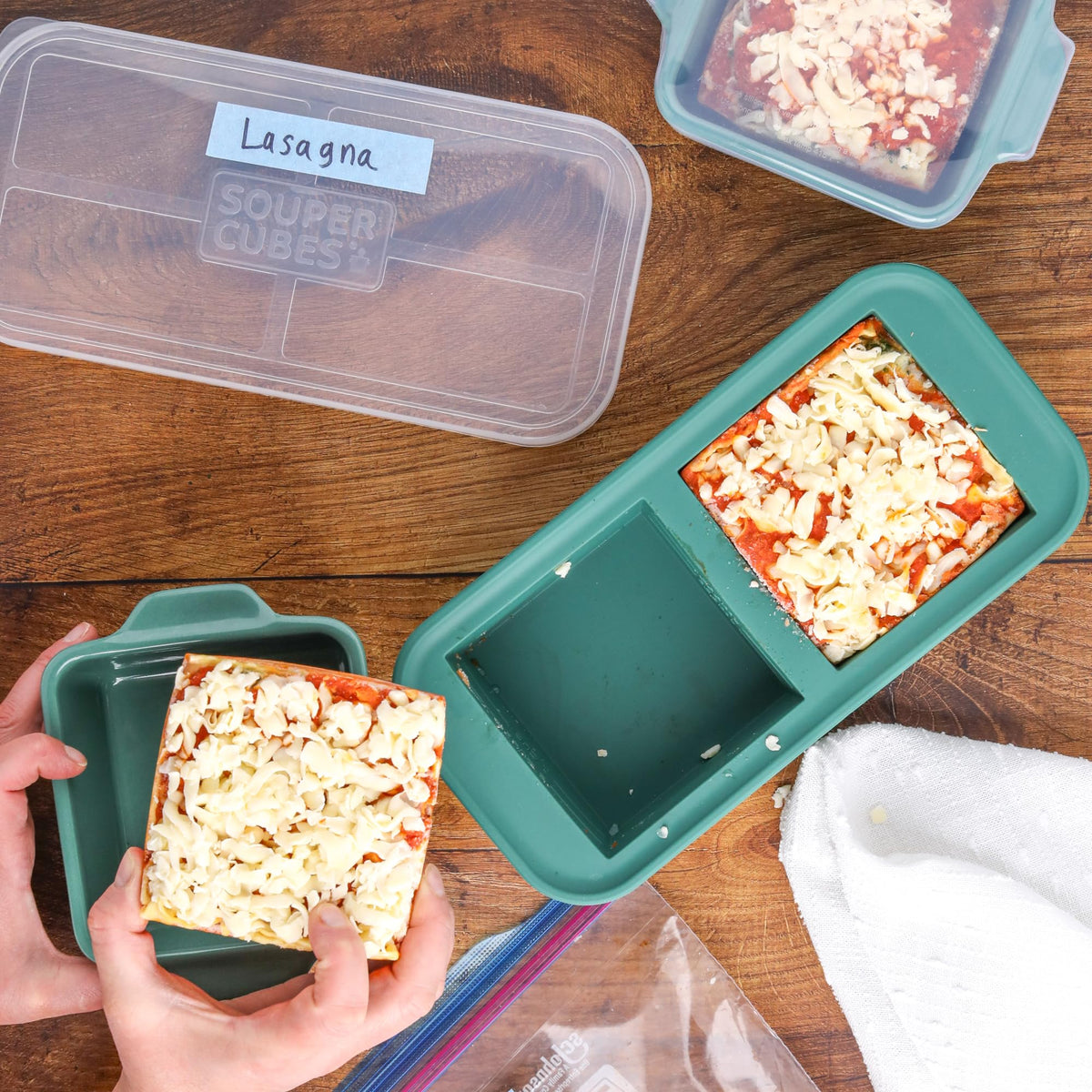Souper Cubes USA-made stoneware dish for quick reheats