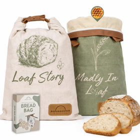 Sourdough Whisper LOAF STORY double-closure bag with outer flap for maximum freshness.