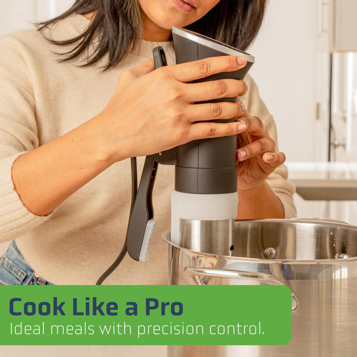 SOUSVIDE ART complete kit laid out for beginner-friendly sous vide cooking