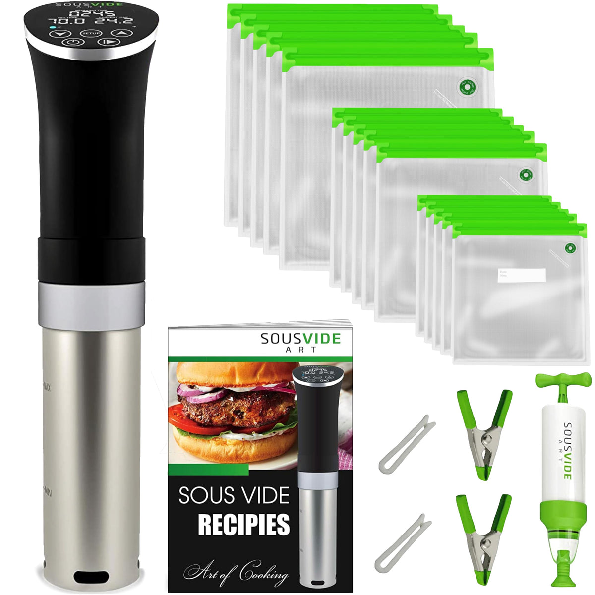 SOUSVIDE ART immersion circulator close-up showing precise temperature control for consistent results