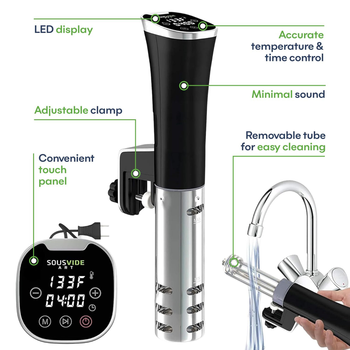 SOUSVIDE ART included cookbook with practical sous vide guidance