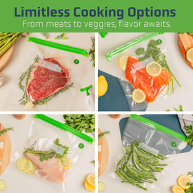 SOUSVIDE ART sealing clips on bags for quick, secure closures