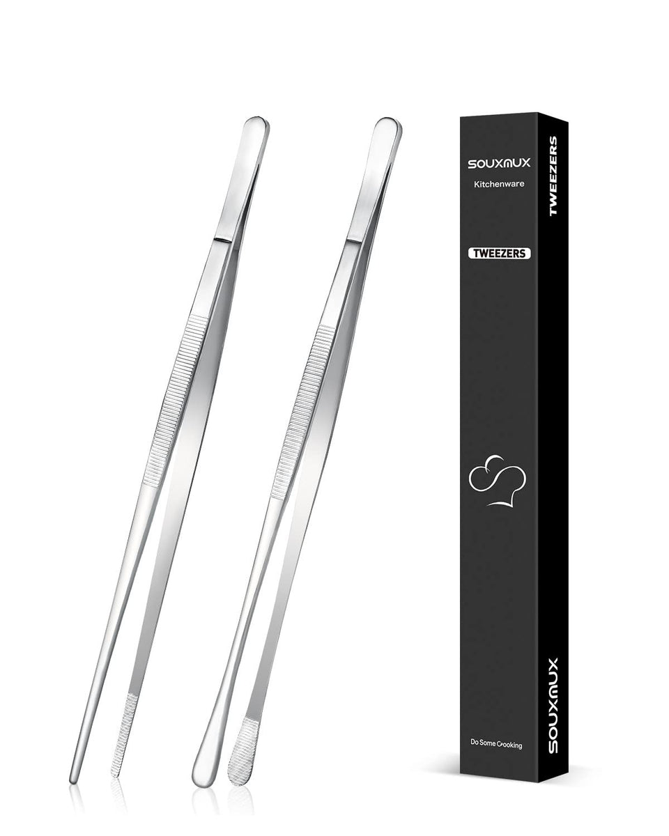 SouxMux 2pc 10-inch tweezers with skinny tips for precise plating