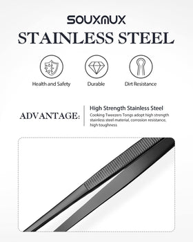 SouxMux food-grade stainless steel construction resists rust for daily use.