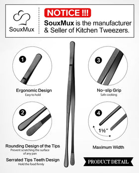 SouxMux precision tips enable delicate food handling and reduced slipping.