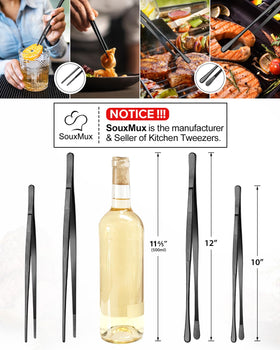 SouxMux rust-resistant stainless-steel coating extends tool longevity during cooking.
