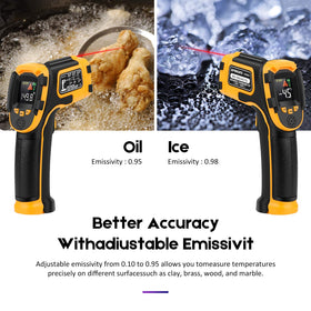 SOVARCATE thermometer with 12:1 D:S for safer measurements.