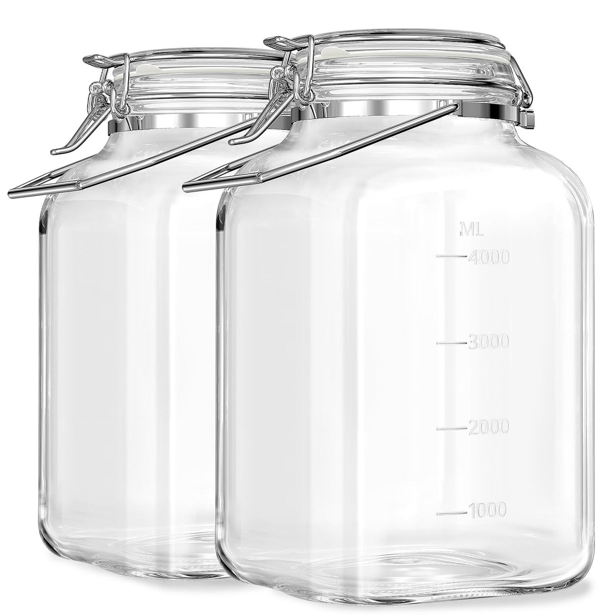 Sovietiep 1.5 gallon glass jar with airtight lid for fresh flour and sugar storage