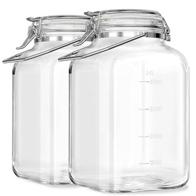 Sovietiep 1.5 gallon glass jar with airtight lid for fresh flour and sugar storage