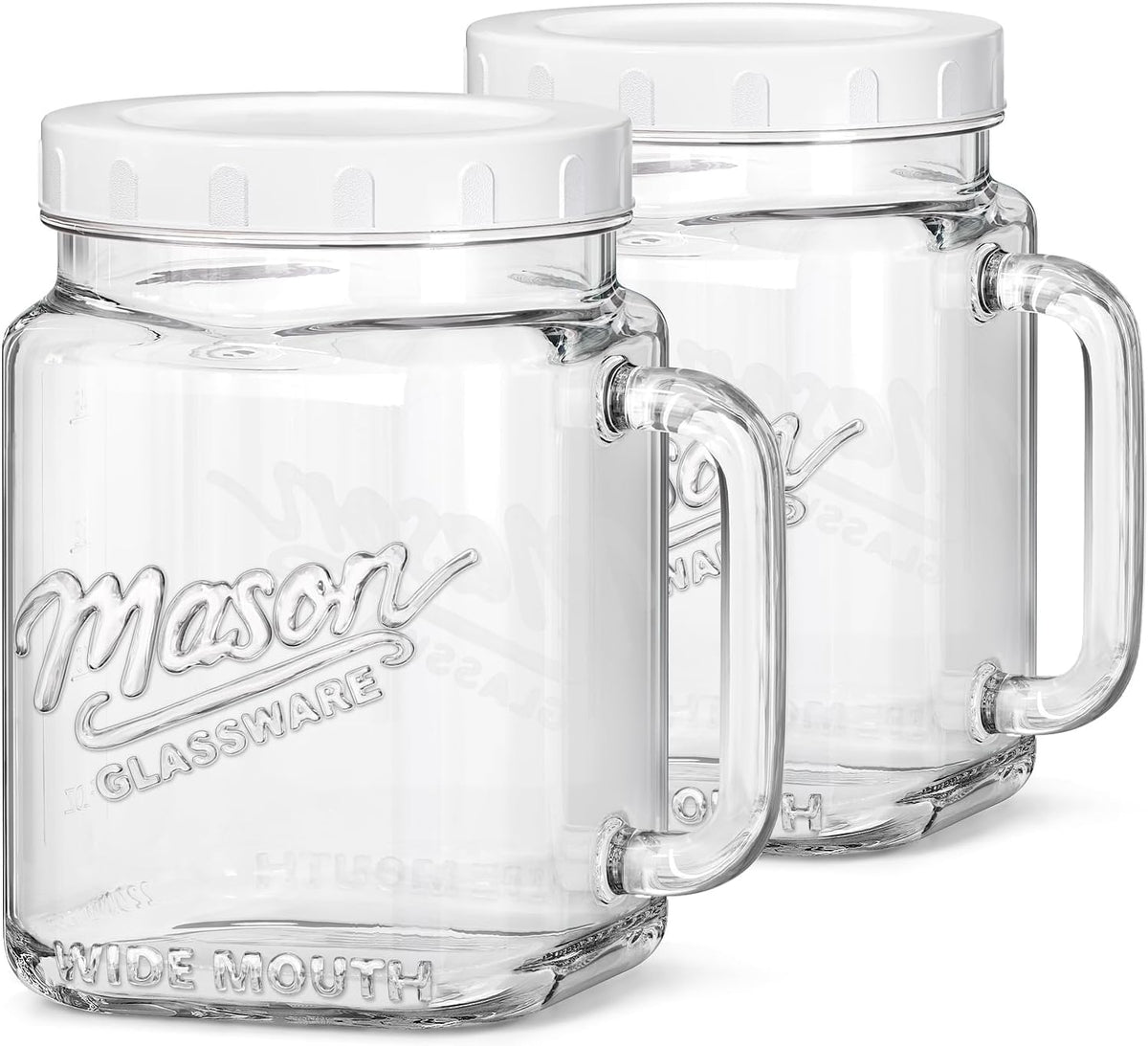 Sovietiep 74oz wide-mouth jar with handle for easy pouring and secure pantry storage.