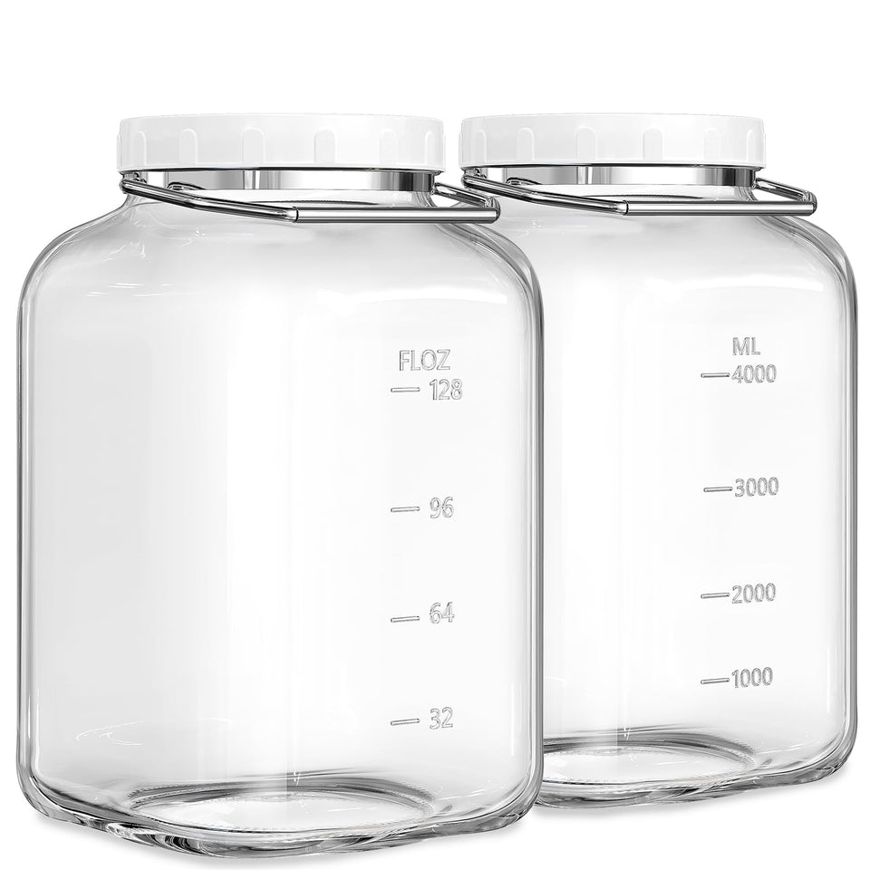 Sovietiep airtight lid glass jar showing a 1.5 gallon capacity for long-lasting freshness.
