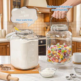 Sovietiep BPA-free glass storage container helps keep grains organized