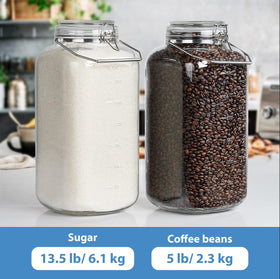 Sovietiep airtight lid with silicone gasket prevents leaks for cookies and coffee beans.