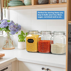 Sovietiep wide-mouth jar opening allows easy access and measuring with a cup.