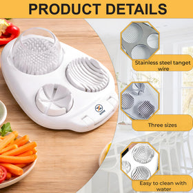 SOVIX with heavy-duty stainless steel blades delivering smooth, even cuts.