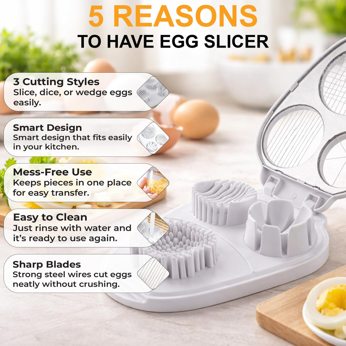 SOVIX multi-purpose slicer for strawberries, mushrooms, and cherry tomatoes.