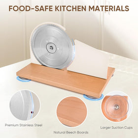 SOWKIPE adjustable thickness knob lets you tailor slice sizes.