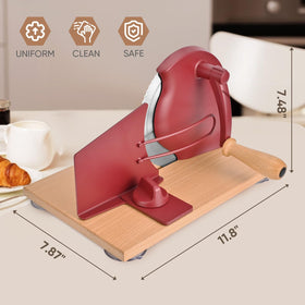 SOWKIPE manual bread slicer ergonomic handle reduces fatigue during use