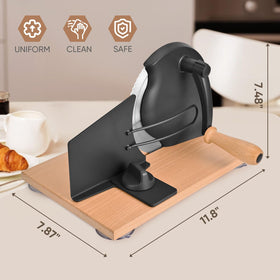 SOWKIPE bread slicer stainless steel blades cut through bread smoothly