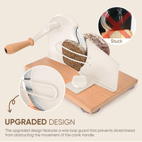 SOWKIPE stainless steel blades provide effortless serrated bread slicing.