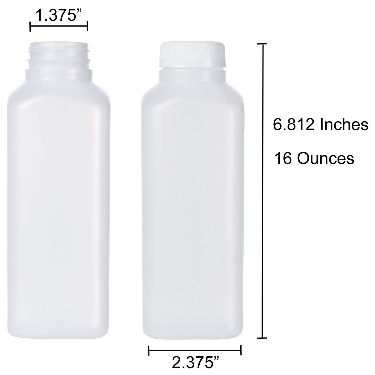 Soymerica 33-pack BPA-free bottles for homemade juices and smoothies