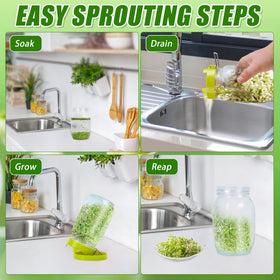 Sozize blackout sleeve blocks light to support consistent sprouts.