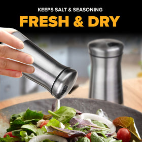 SP HOME GOODS adjustable pour holes allow precise salt or pepper flow.