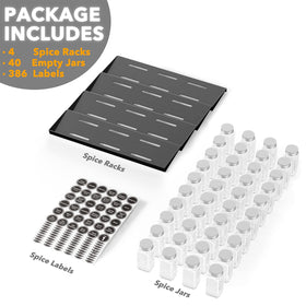 Airtight metal caps keep spices fresh and moisture out.
