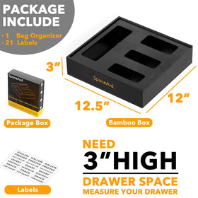 SpaceAid bag organizer suitable for sandwich and snack bags for easy access