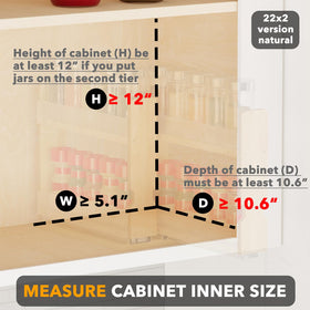 SpaceAid bamboo pull-out spice rack slide-out drawer demonstrates smooth gliding.