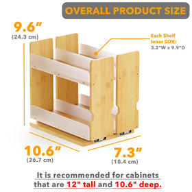 SpaceAid bamboo slide-out organizer in action, easy access to spices