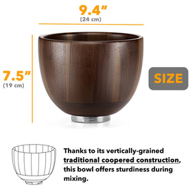 SpaceAid wooden bowl interior view highlights smooth surface for mixing