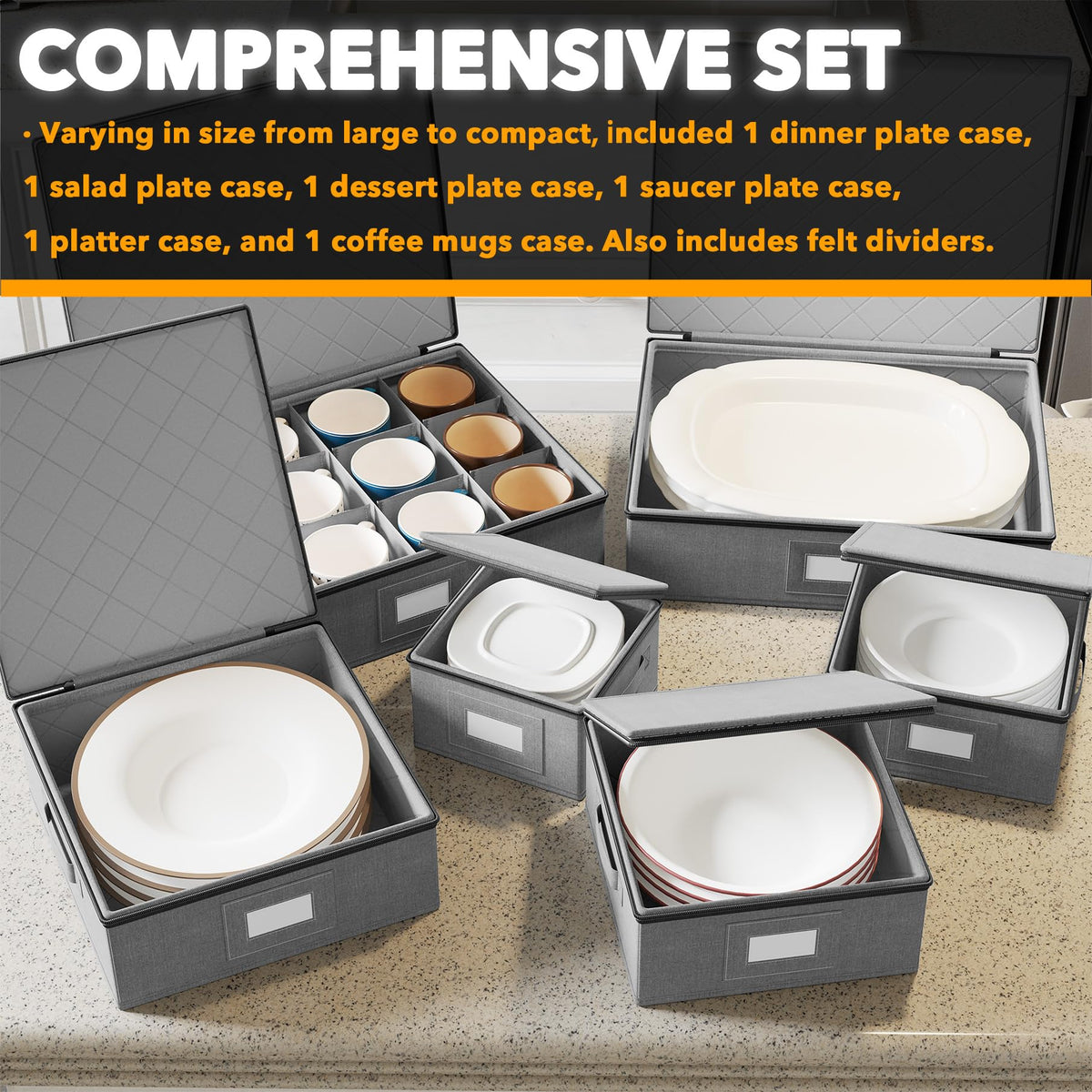 SpaceAid China storage container felt dividers keep pieces separated and safe