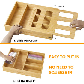SpaceAid fits gallon, sandwich, and snack bags neatly