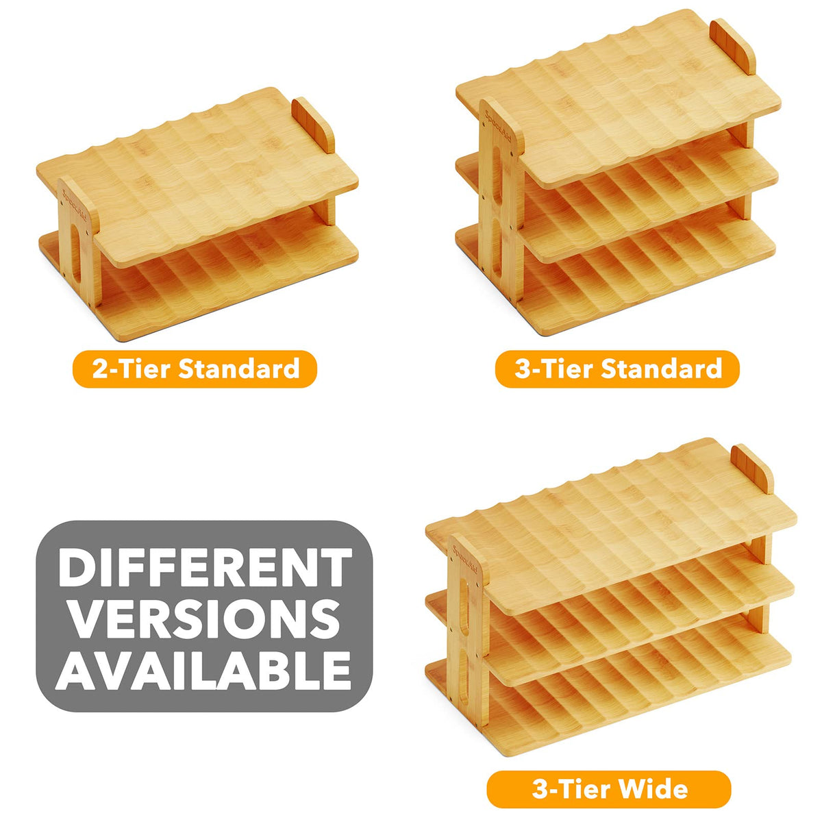 Compact footprint fits shelves: 15W x 7.7D x 9H.
