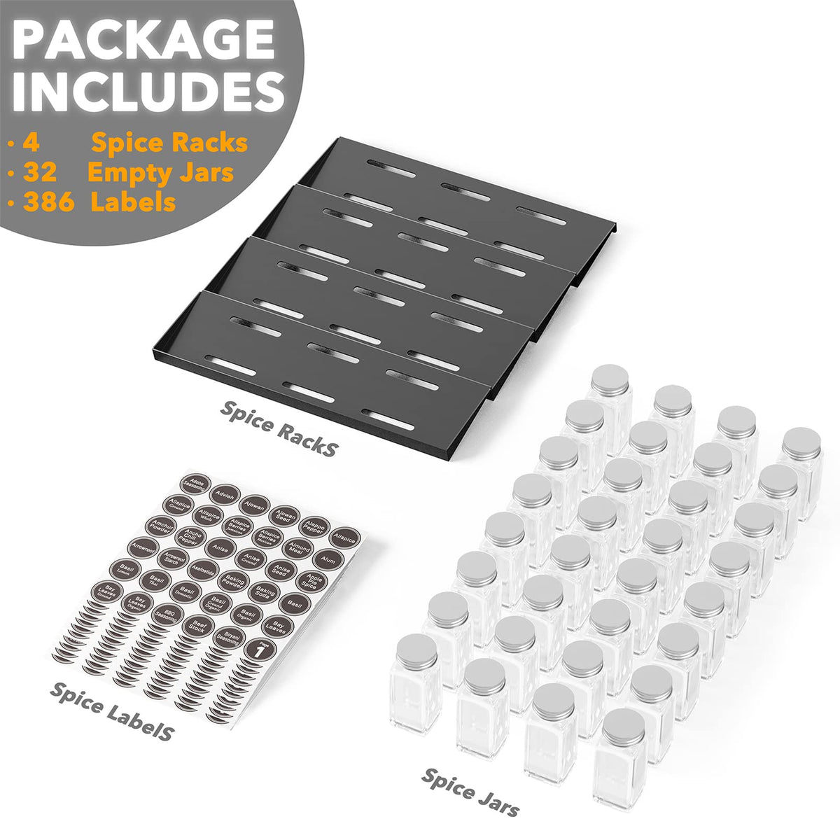 SpaceAid easy-access arrangement demonstrates quick grabbing of seasonings.