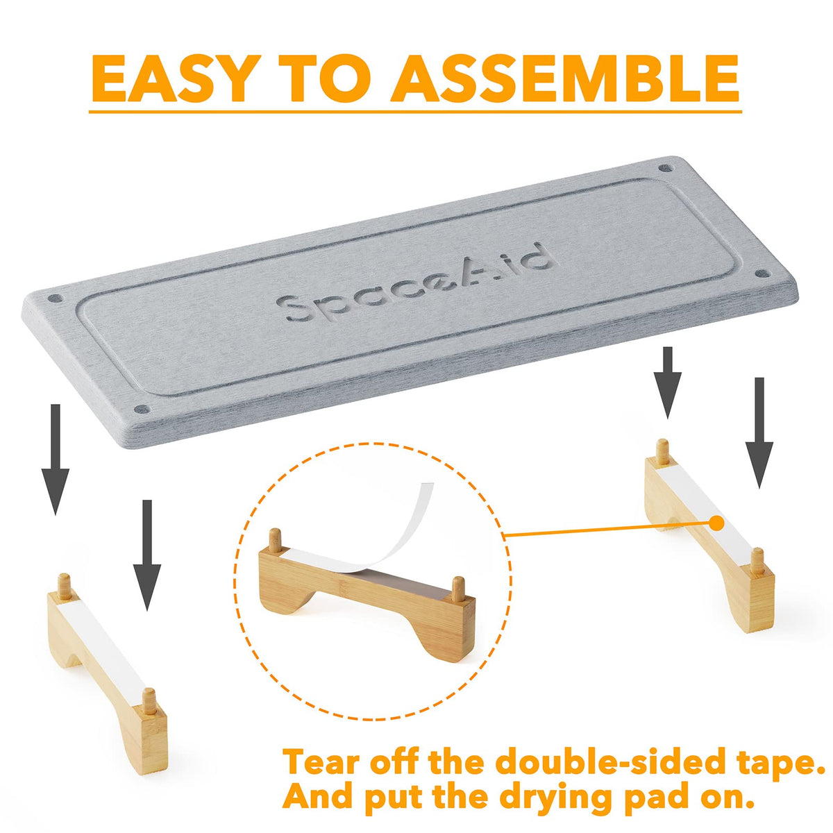 SpaceAid durable bamboo construction offers a plastic-free eco-friendly option.