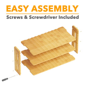 SpaceAid cabinet organization solution keeps bottles tidy and accessible.