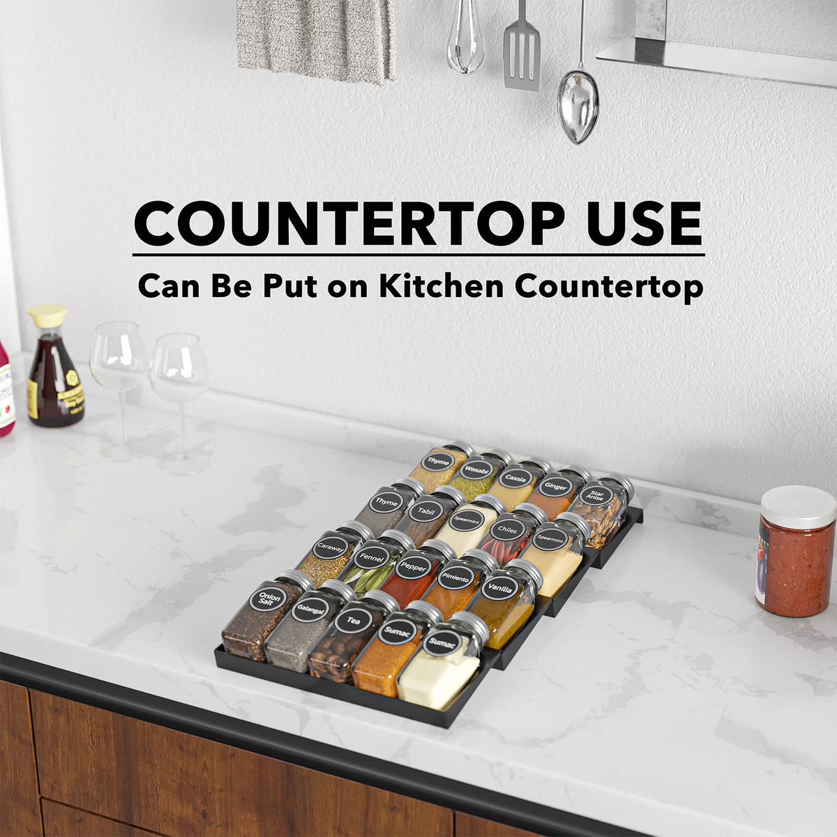 SpaceAid kitchen drawer organizer fits spacious drawers for efficient storage