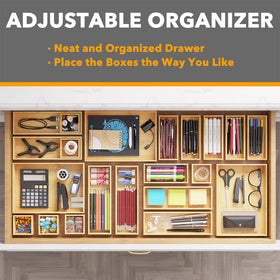 SpaceAid kitchen utensils storage box streamlines flatware organization in drawers