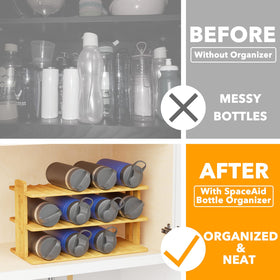 SpaceAid organizer front labels help identify bottles at a glance.