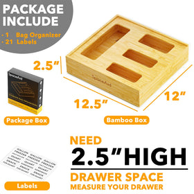 SpaceAid label stickers included for quick contents identification.