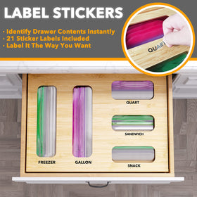 SpaceAid label stickers on the box help quick content identification