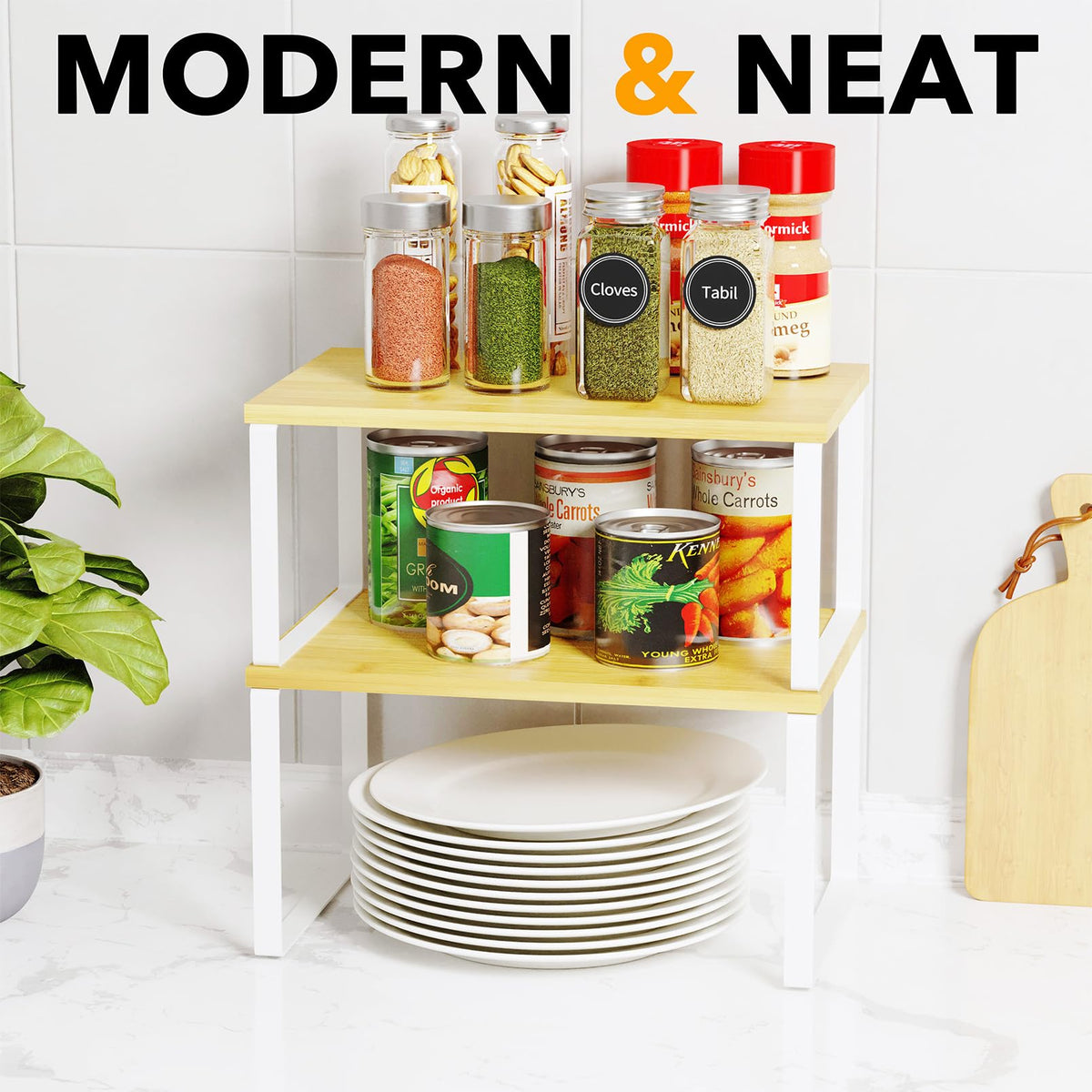 SpaceAid pantry organizer for compact, clutter-free storage