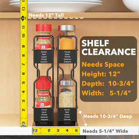 SpaceAid pull-out spice rack side glide illustrating sturdy steel construction