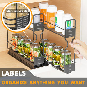 SpaceAid pull-out spice rack top view highlighting two-tier design