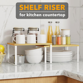 SpaceAid shelf keeps spice jars organized and easy to reach